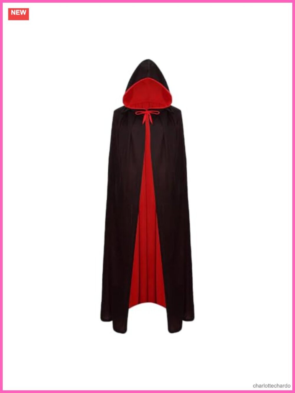 Reversible Hooded Cape Adult Halloween Costume Cosplay Cloak 100% Knit